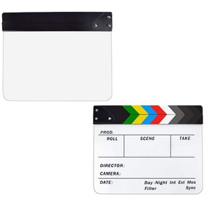 JingYing <span class=keywords><strong>de</strong></span> alta calidad al por mayor coloridos director acrílico película clapper Junta para la película regalo decorar - Product Image 5
