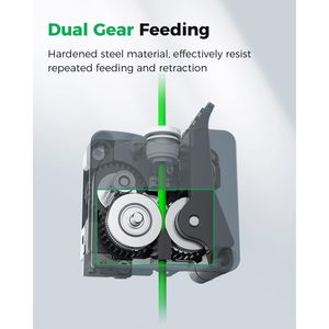 ชุดอุปกรณ์หัวฉีด Creality K2 Series อัตราทด 6.25 ต่อ 1 แรงบิดสูง 80N เกียร์คู่ สำหรับ K2 Plus K2 Pro อุปกรณ์เสริมเครื่องพิมพ์ 3 มิติ - Product Image 4