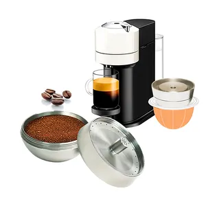 Top Seller Coffee Machine 304 Stainless Steel Reusable Refillable FOR NESPRESSO Vertuoline Coffee Capsule