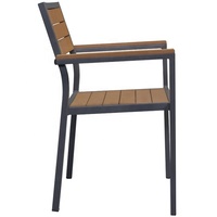 Nouveau Style Loisirs Lait Thé Boutique Restaurant Extérieur Teck Accoudoir Table Et Chaises En Plein Air Jardin Meubles Ensembles