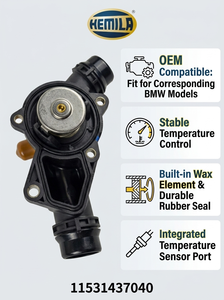 Piezas de Vehículos HEMILA para BMW <span class=keywords><strong>Serie</strong></span> 3/5/7 E36/E46/E39/E60 OE: 11531437040 Kit de Termostato de Refrigerante, Conjunto de Carcasa de Termostato - Product Image 2