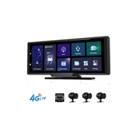360 degré10.26 pouces caméras 4 canaux Android 10 voies 4G rétroviseur voiture Dash Cam avec ADAS BSDGPS Navigation HD 720P WiFi