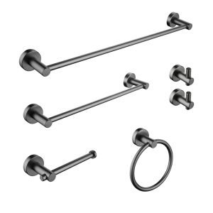 Moderno juego de toallero de pared de acero inoxidable de 50-60 cm con calefactor para uso en el baño del hogar - Product Image 1