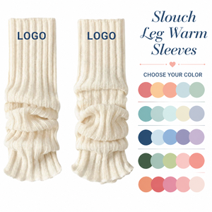 Guêtres personnalisées avec logo pour femmes, en tricot côtelé, vente en gros sous marque privée - Product Image 1