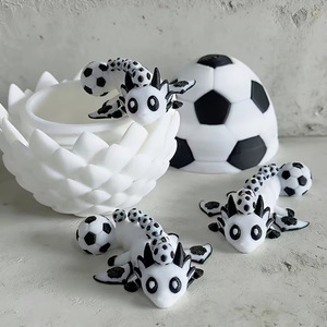 Vashine Ornamenti da Casa a Forma di Drago da Calcio Stampati in 3D, Uovo di Drago da Rugby, Giocattoli Divertenti da Collezione per Bambini, Giocattoli Flessibili in Cristallo Stampati in 3D - Product Image 2