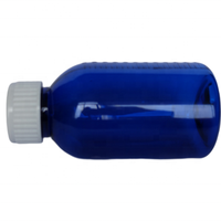 Bouteille de sirop de glucose en plastique bleu écologique de 120 ml pour enfants et sirop contre la toux de 120 ml