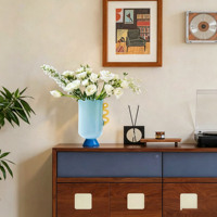 Vase à fleurs en verre de style INS, centre de table moderne, ornement floral, pour arrangement floral de salle à manger
