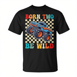 Camiseta Born Two Be Wild Monster Truck para niños de 2 años - Product Image 2