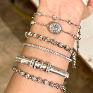 Other Fashion <b>Bracelets</b> and Bangles <b>Bracelet</b> Woman Sterling <b>Silver</b> with Pendant Bolas Para Pulseras - Product Image 1