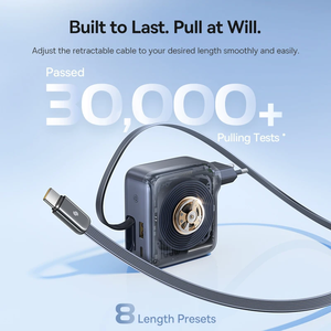 <span class=keywords><strong>Cargador</strong></span> Rápido <span class=keywords><strong>Baseus</strong></span> de <span class=keywords><strong>100W</strong></span> para Tablet y Laptop, Cable USB C Retráctil, <span class=keywords><strong>Cargador</strong></span> para Teléfono iPhone y Samsung - Product Image 3