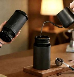 <b>Portable</b> Pour Over <b>Coffee</b> Grinder with <b>Maker</b> , Rechargeable ,Integrated Hand Brew Kit With Mugs, for Camping, Outdoors - Product Image 1