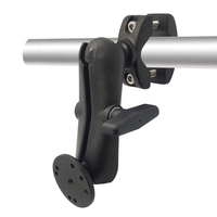 Supports couple grand rail base 1.5 pouces collier de serrage boule métal tablette support voiture appui-tête support caméra rail montage base pour ram