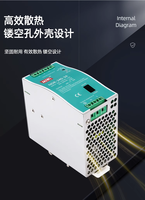 Alimentation électrique à découpage sur rail DIN NDR-240-48 AC DC 240W 48V