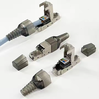 STP Cat6/Cat6A/Cat7 180 °   Conector Modular RJ45 sin Herramientas para Cable