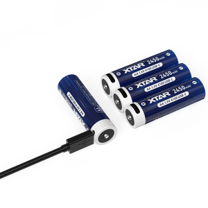 미국 재고 직접 배송 Xtar 4 개/팩 USB-C 빠르고 쉬운 충전 1.5V <span class=keywords><strong>AA</strong></span> 4100mWh 2450mAh 충전식 리튬 이온 배터리 셀 - Product Image 4