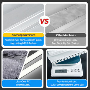 Profilé en aluminium pour éclairage mural LED professionnel, canal LED pour éclairage linéaire architectural extérieur - Product Image 2