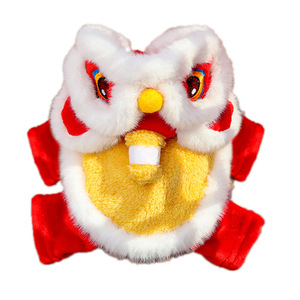 Costume de danse du lion Weiwang pour animaux de compagnie, vêtements d'hiver brodés et rembourrés en coton pour chiens et chats, style mignon - Product Image 5