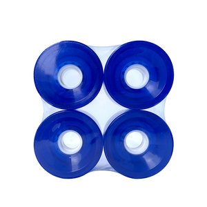 Vente en gros de roues de longboard personnalisées 70x51mm 83A 80% Rebound Blue Double Rocker pour le skateboard adulte - Product Image 5