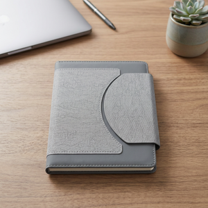 Carnet personnalisé en cuir PU de qualité supérieure, triple pliage, double éponge avec impression UV à chaud, design 148x210mm, modèle JM533, cadeaux d'entreprise - Product Image 3
