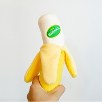 Conception originale de la série de fruits d'inspiration coréenne, jouet banane pour chien, jouet écologique en peluche avec nourriture cachée, jouet à couinement de style chaud