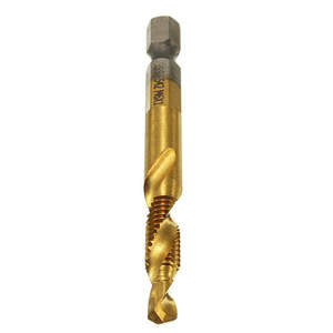 <span class=keywords><strong>Drillpro</strong></span> – Kit de 6 forets et tarauds M3-M10, forets à chanfreiner revêtus HSS 6542 en titane pour percer le métal, tige hexagonale, Chine BSCI - Product Image 3