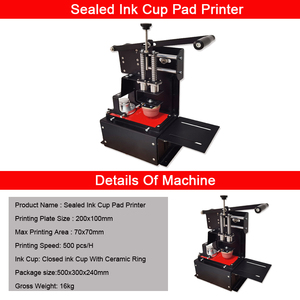 Impresora manual <span class=keywords><strong>de</strong></span> sobremesa <span class=keywords><strong>de</strong></span> un solo color con tintero sellado para papel y etiquetas, nueva para logotipos - Product Image 4