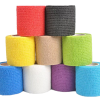 Bandages sportifs unisexes auto-adhésifs non tissés respirants et imperméables avec logo personnalisé imprimé, bandages cohésifs pour les pieds
