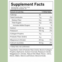 AegleWell OEM ODM Poudre de fibres prébiotiques, peptides de collagène, électrolytes, saveur Kiwi Mojito, complément pour l'équilibre intestinal et la santé de la peau