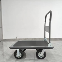 Carretilla de Transporte con Ruedas Neumáticas de 8 Pulgadas, Mango Plegable, Directo de Fábrica, para Hogar y Almacén