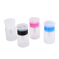 Haute qualité en plastique dissolvant nettoyant Portable presse bouteille 60ML Nail Art Mini pompe distributeur bouteille vide