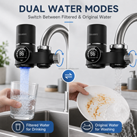 Grifo Inteligente Revesrc con Purificador de Agua, Pantalla Digital, Filtro para Grifo de Cocina, Monitoreo de Temperatura, 8 Etapas, Manual, Doméstico