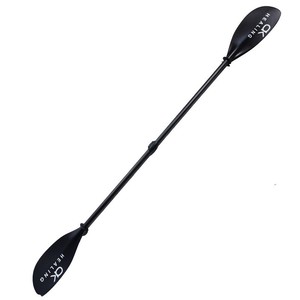 Pagaie de kayak en fibre de carbone à 4 sections, noire, pliable, portable, 210-220 cm, pour lacs et rivières - Product Image 1