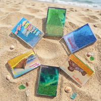 Décoration de Luxe Interactif 3D en Acrylique Brillant de Qualité Supérieure avec Sable Mouvant Scintillant pour Maison et Bureau, Décoration de Pâques pour Réfrigérateur