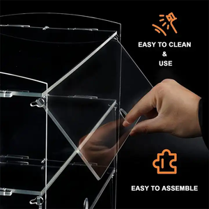 <span class=keywords><strong>Acrylic</strong></span> bánh hiển thị <span class=keywords><strong>Acrylic</strong></span> hiển thị trường hợp bánh Pastry thực phẩm đứng rõ ràng hiển thị Kệ bánh chủ tủ - Product Image 4