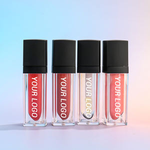 Brillant à Lèvres Transparent Brillant et Brillant à Lèvres Scintillant Végétalien avec Boîtes d'Emballage Carrées Noires en Gros Marque Privée - Product Image 1