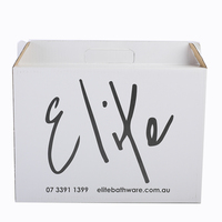 Boîte cadeau pour vin personnalisée, boîte en papier kraft ondulé pliable avec logo imprimé en couleur personnalisée, emballage avec impression extérieure
