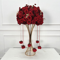 Boule florale rose pour mariage, décoration de centre de table, guirlande, fausse boule de fleurs, décoration d'événements et de fêtes, hydrangea, rose