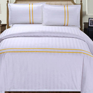 Set di Lenzuola di Lusso in Cotone Pettinato 100% per Hotel, <span class=keywords><strong>Copripiumino</strong></span> a 1 Pezzo, Tessuto a Trama Liscia 400-1000 Fili, Campione Gratuito - Product Image 3