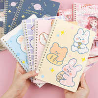 Carnets à Spirale Mignons Kawaii A5 à Couverture Rigide avec LOGO Personnalisé, Lot de 4 Journaux à Reliure Spirale, Fournitures de Bureau