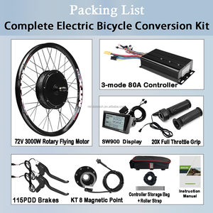<span class=keywords><strong>Kit</strong></span> de Conversión de Bicicleta Eléctrica con Motor de Cubo Sin Escobillas de 52V 2000W, Batería de Litio y Marco Metálico - Product Image 4