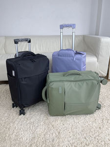Valise de Luxe Légère en Nylon à Double Fermeture Éclair, Bagage de Voyage <span class=keywords><strong>Trolley</strong></span> Imperméable en Tissu à 4 Roulettes Pivotantes, Sac Décontracté pour Femme - Product Image 6
