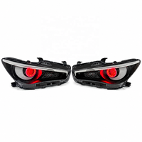Phares LED RGB en gros d'usine pour Infiniti Q50, ensemble de phares avant personnalisés en forme de lune avec effet œil de démon
