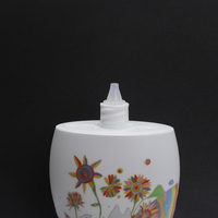 En gros 50Ml Mignon Logo Personnalisé Imprimé Vide Crème Solaire Pe En Plastique Cosmétique Conteneur Emballage Buse Bouteille Avec Bouchon Pp