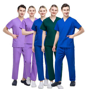 ชุดยูนิฟอร์มโรงพยาบาลคอวีชุดยูนิฟอร์มสำหรับผู้หญิงชุดเครื่องแบบพยาบาลขัดผิว - Product Image 1