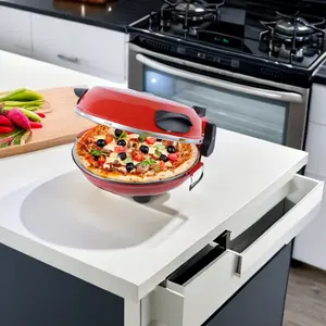Fast and Professional 12 inch 1200W electric Pizza Oven with double thermostat from manufacturers