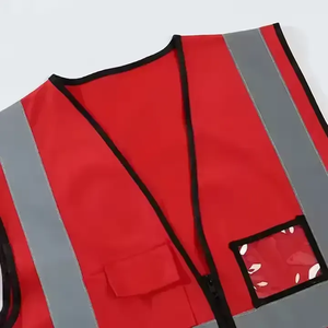 سترة أمان عاكسة للعمال بجيوب متعددة وشعار مخصص بسعر الجملة من المصنع - Product Image 5