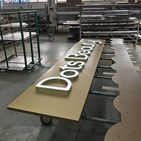 Enseignes lumineuses personnalisées SKYSEEN, lettres métalliques 3D, signalétique LED acrylique rétroéclairée pour les entreprises, les magasins, les panneaux publicitaires