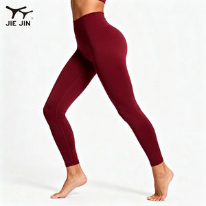 जिजिन उच्च गुणवत्ता वाले पुश-अप जिम स्क्वाट प्रूफ हाई-कमर संपीड़न के साथ योग लेगिंग - Product Image 1