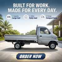 Camionnette compacte légère à plateau ouvert, aspect moderne pour la logistique urbaine et la livraison de petites marchandises