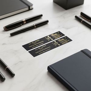FX Custom Sheeted <b>Sticker</b> Long Strip Gold Stamping Vinyl <b>Sticker</b> <b>Paper</b> Brand <b>Stickers</b> for Packaging Rectangular Label Tag - Product Image 1